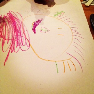 watching baby bratlet draw