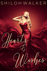 Hearts and Wishes 2019 Cover Woman in a flowing red dress
