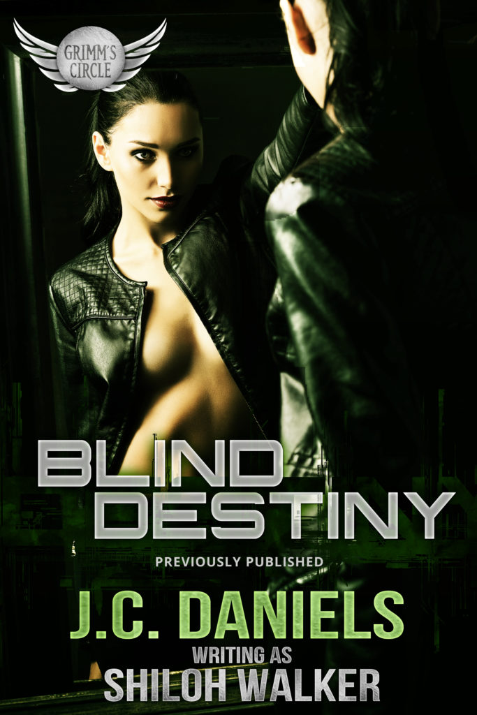 Blind Destiny Cover 2019 Woman staring at her reflection in a mirror