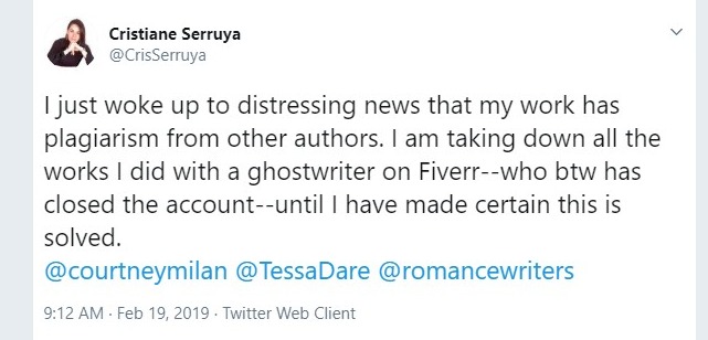 cris serruya defends her plagiarism