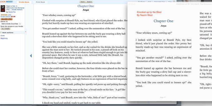Naomi West and Nicole Fox books side by side comparisons - books identical