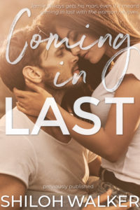 Coming in Last 2019 Cover, couple embracing, golden light shining down.
