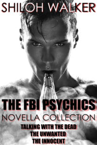 FBI Psychics Collection Cover, black and white image of a handsome man staring at camera intently