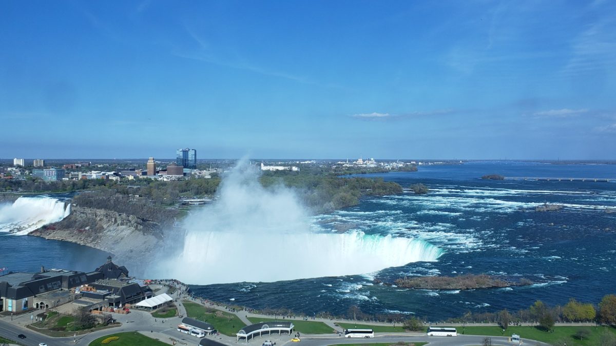 view of Niagara Falls from our room